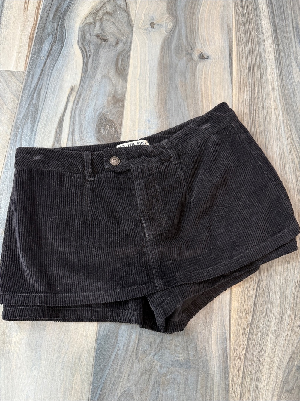 We the free black  Corduroy mini skort
